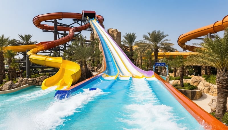 Aquaventure World Dubai waterpark with slides and attractions Aquaventure World Dubai waterpark with slides and attractions